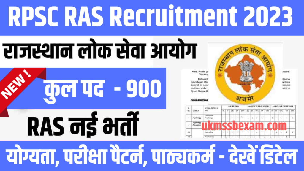 RAS Recruitment notification july 2023