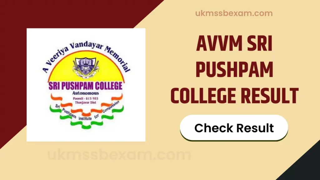 AVVM Sri Pushpam College Result Check link