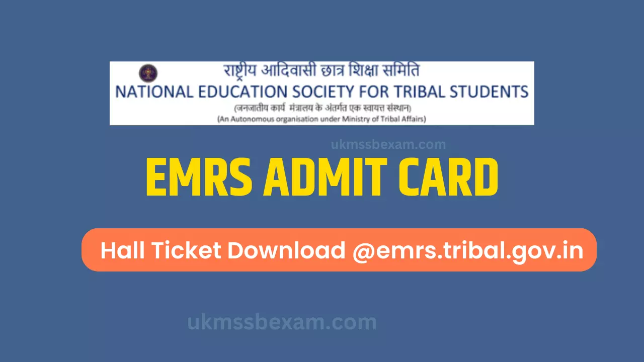 EMRS Admit Card 2023 Download PDF Here @emrs.tribal.gov.in AWBI