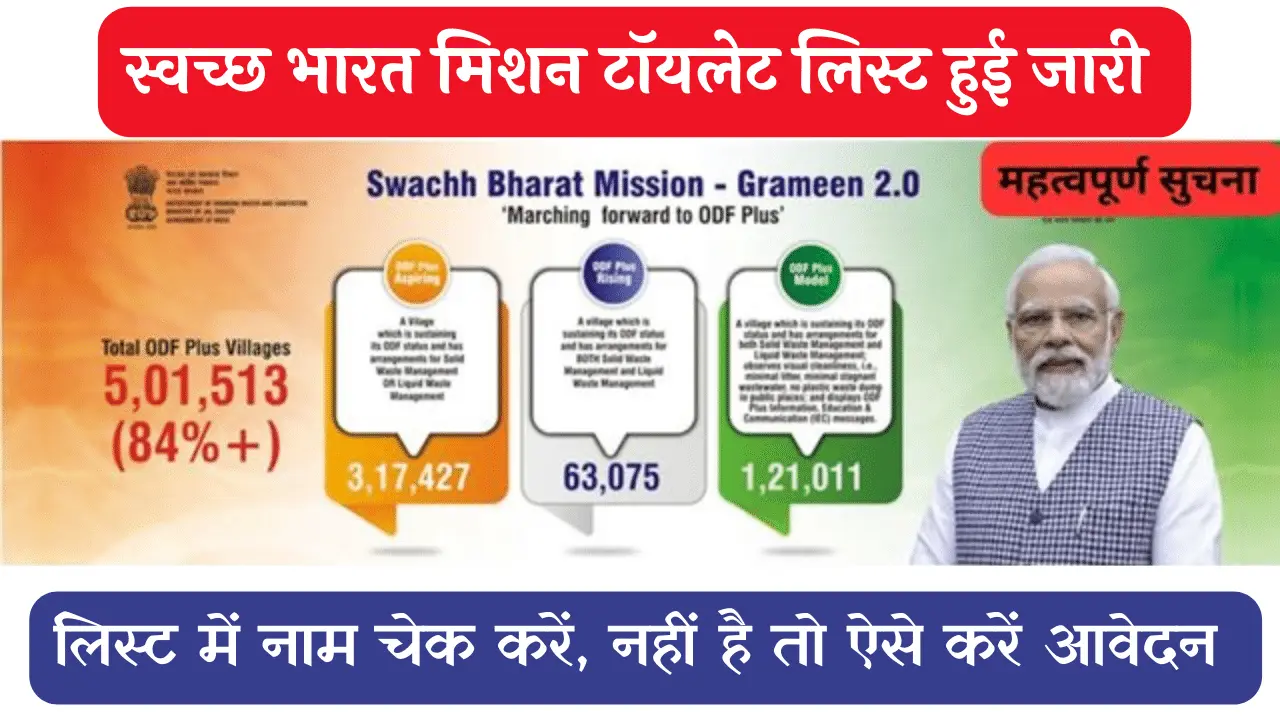 Swachh Bharat Mission Gramin Toilet List pdf download