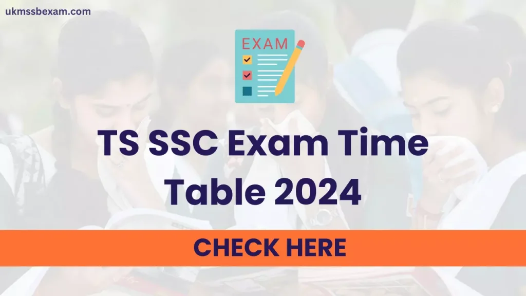 Telangana TSBSE SSC 10th exam date sheet