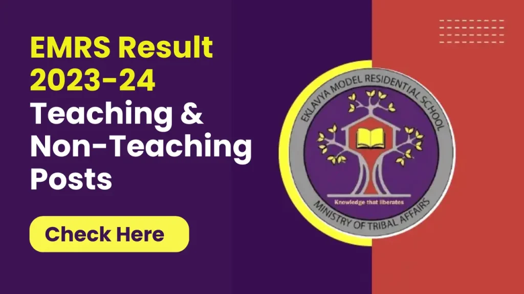 EMRS Teaching and Non-Teaching Posts Result