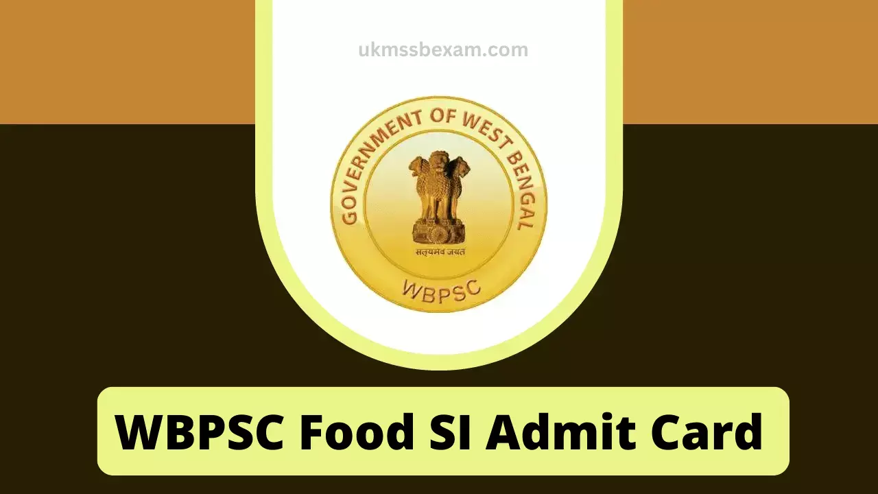 WBPSC Food SI Exam date