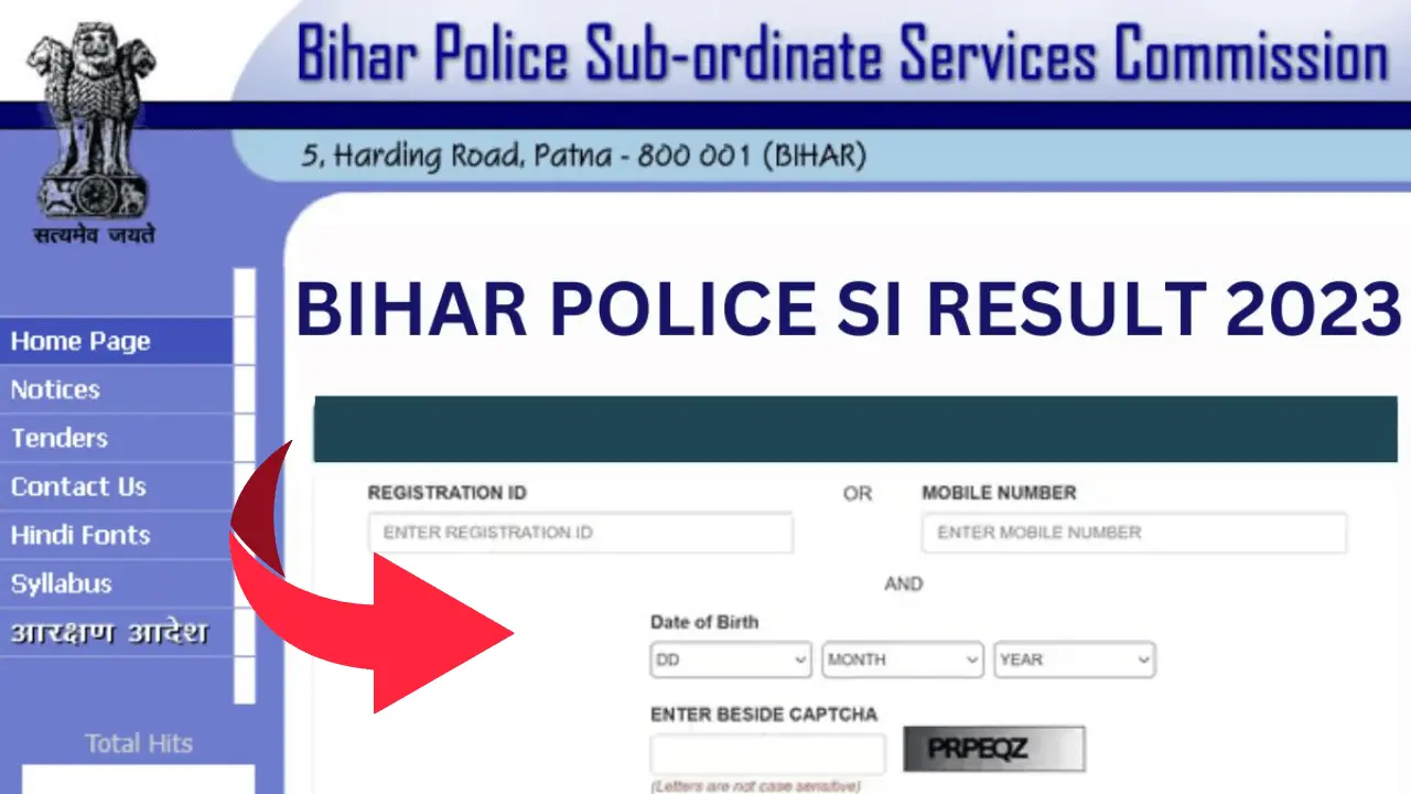 BPSSC Bihar SI Prelims Result 2023