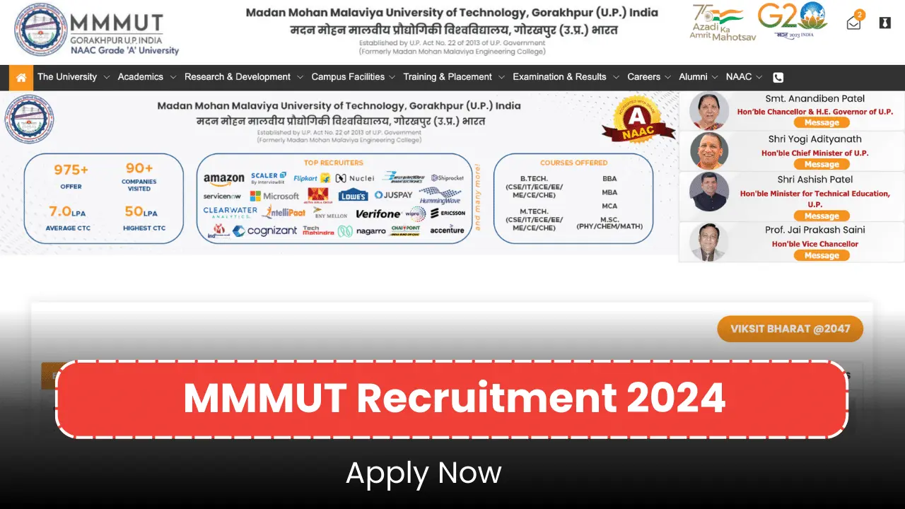 MMMUT Recruitment 2024